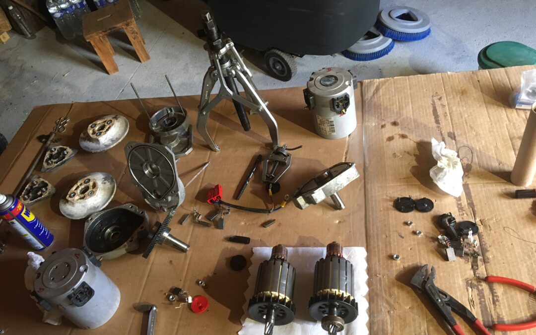 Réparation autolaveuse en atelier